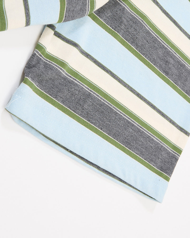 刺綉拼接休閑短袖