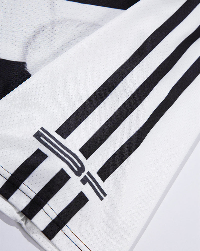 Vertical striped couple short sleeves