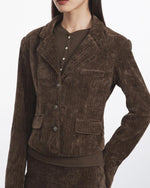 Retro woolen short jacket (women)