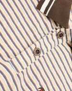 復古撞色條紋短袖