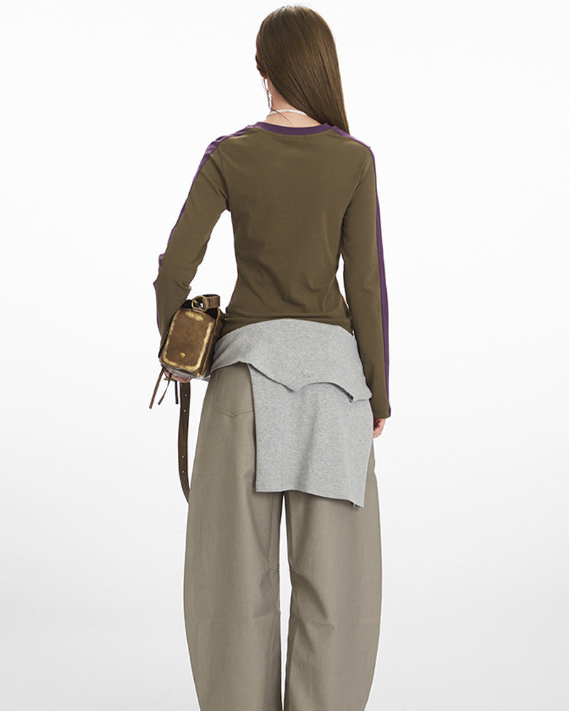 Color-blocked slim-fit inner layer (women's)