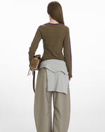 Color-blocked slim-fit inner layer (women's)