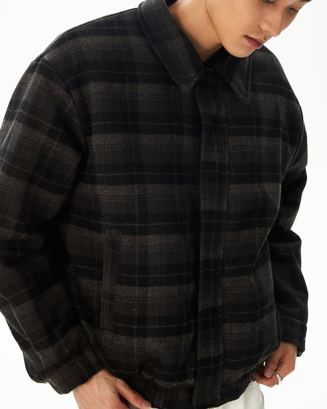 retro plaid cotton jacket