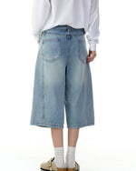 Retro washed all-match shorts