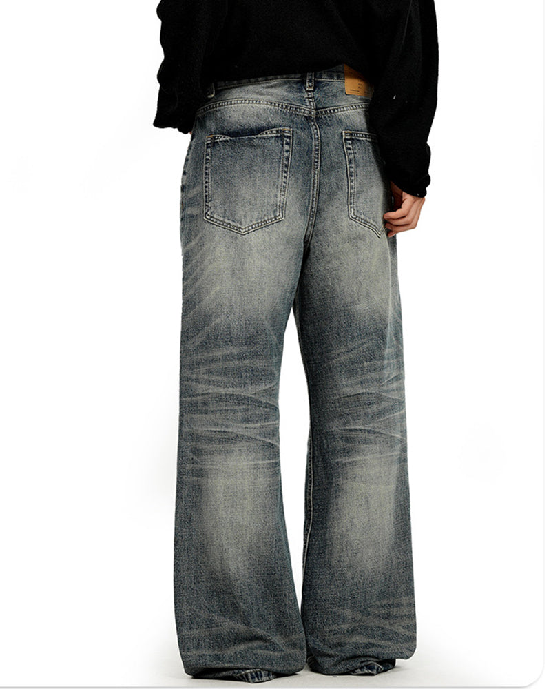Distressed casual trousers