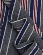 Retro color-blocked short-sleeved shirt