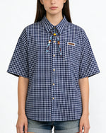 格紋短袖襯衫