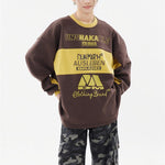 Racing element patchwork sweatshirt