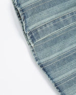 復古條紋短袖襯衫