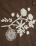 Floral Embroidered Long-Sleeved Shirt