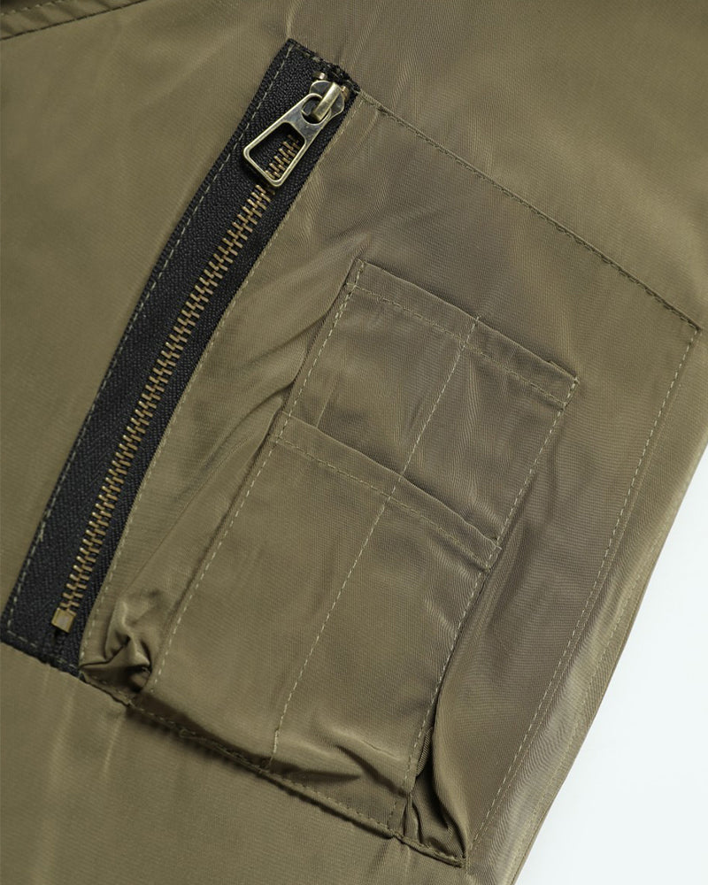 Patchwork cotton-padded jacket