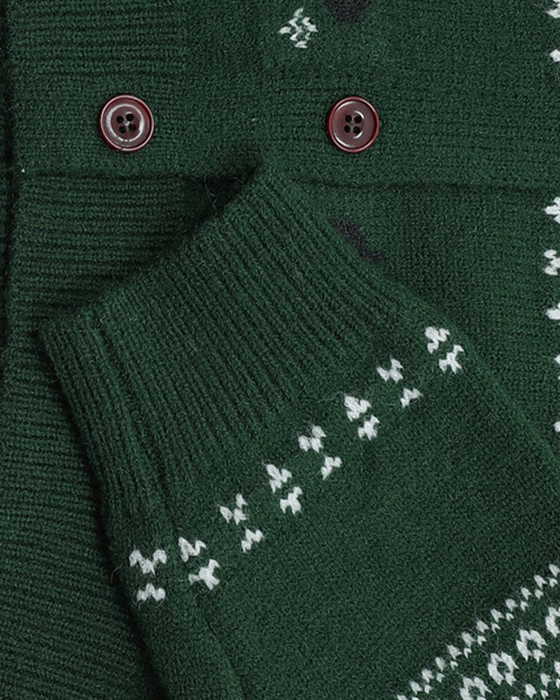 Striped knit cardigan with a relaxed feel (women's)