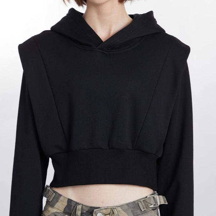 Hoodie short sweatshirt jacket (women)