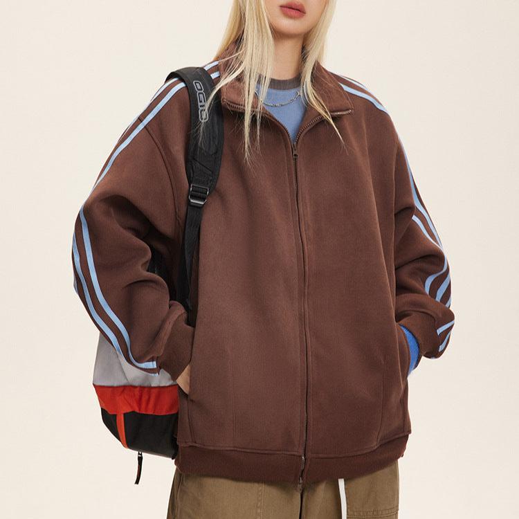 Retro sports three-stripe jacket