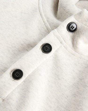 Button-down hooded sweatshirt