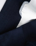 Color-blocked collared sweatshirt