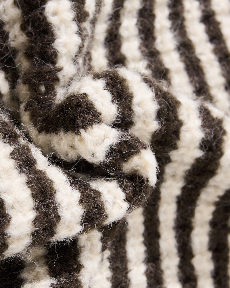 Color-blocked striped sweater