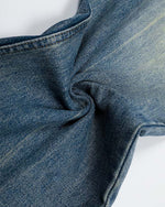 Distressed straight-leg trousers