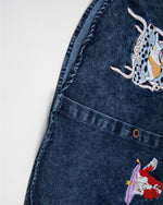 狗狗刺綉牛仔襯衫