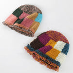 復古撞色拼接漁夫帽