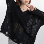 Lazy hollow knitted sweater (women's style)