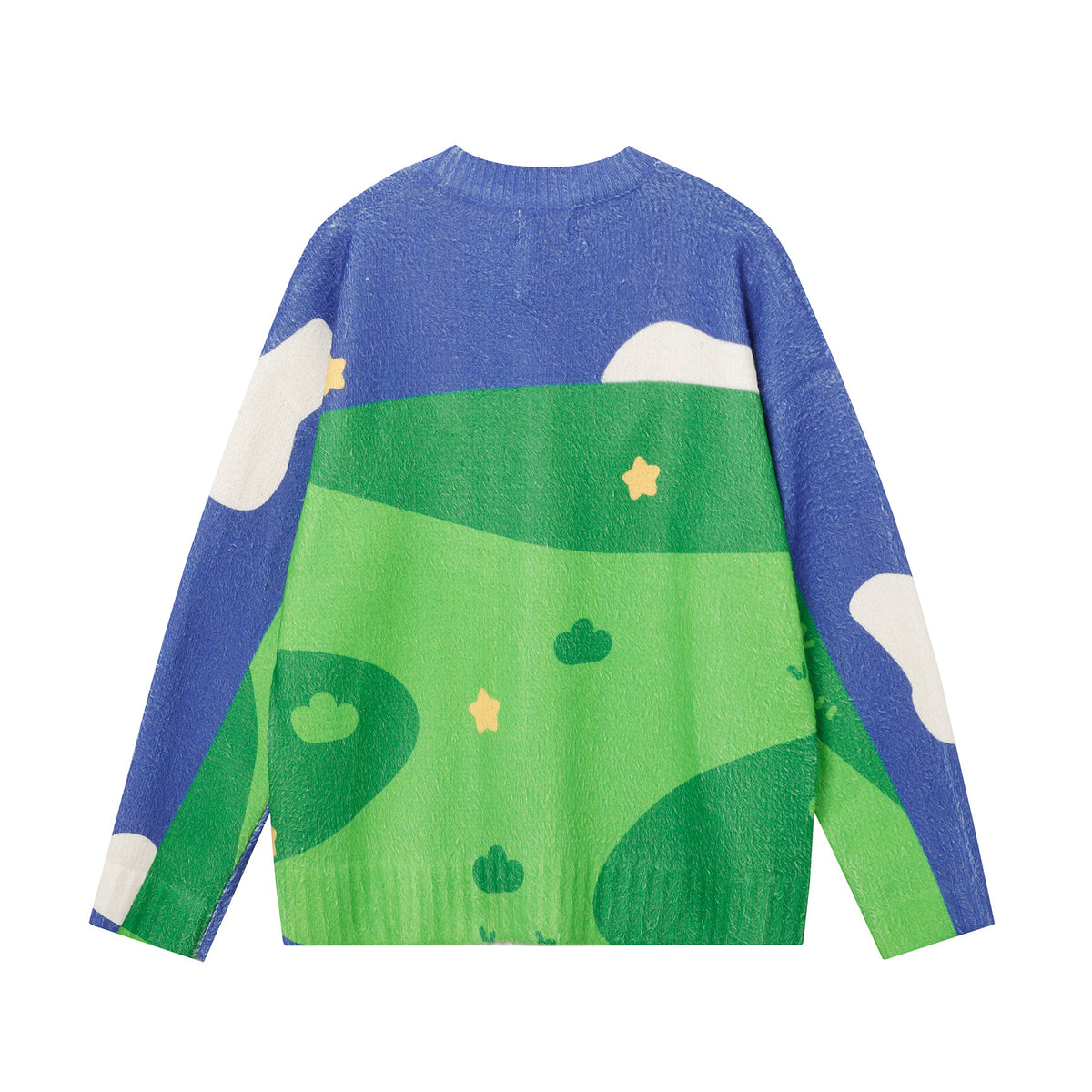 retro cartoon knitted sweater