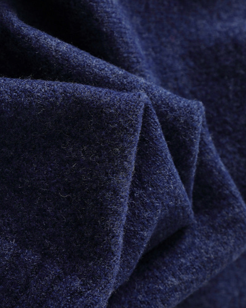 V넥 자카드 스웨터