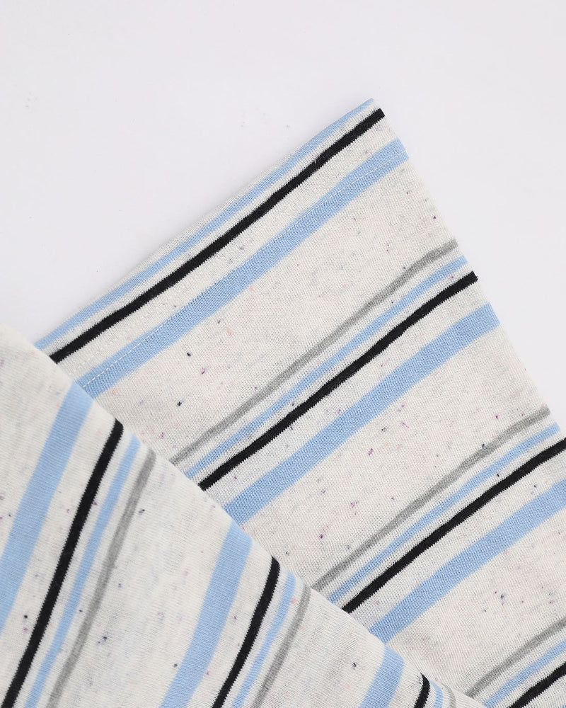 Retro striped short-sleeved shirt