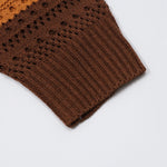 復古彩色條紋連帽開衫