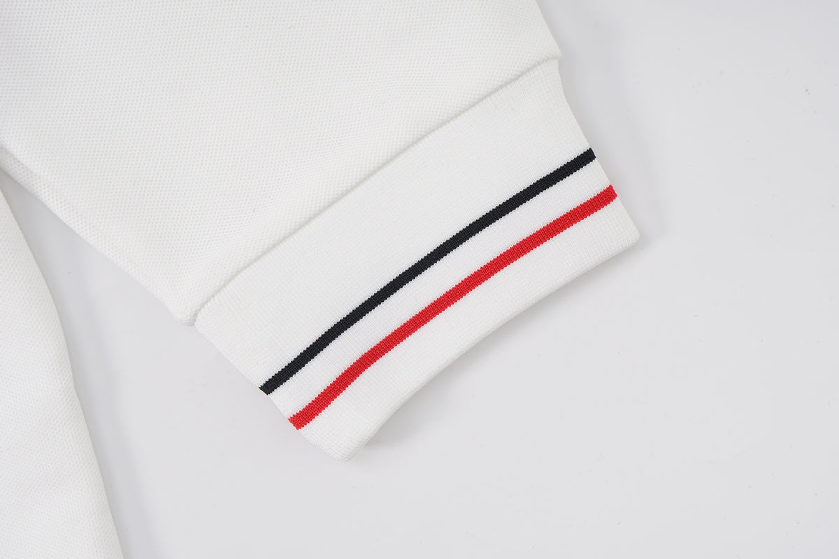 Retro half zip polo long sleeves