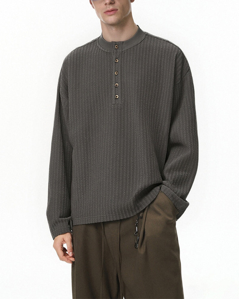 헨리 칼라 캐주얼 긴팔