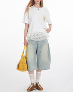 Embroidered casual short sleeves