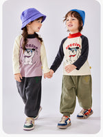 復古撞色打底衫