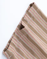 Vertical striped necklace short-sleeved shirt