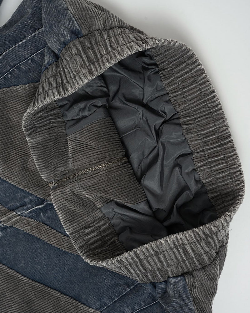 Contrast color patchwork casual jacket