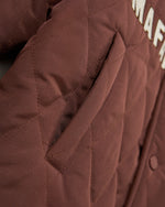 레트로 레터 자수 코튼 패딩 재킷