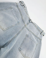 Ripped and frayed jeans