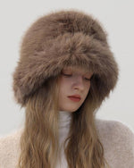 保暖純色毛絨帽