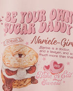 귀여운 탑스티치 짧은 소매