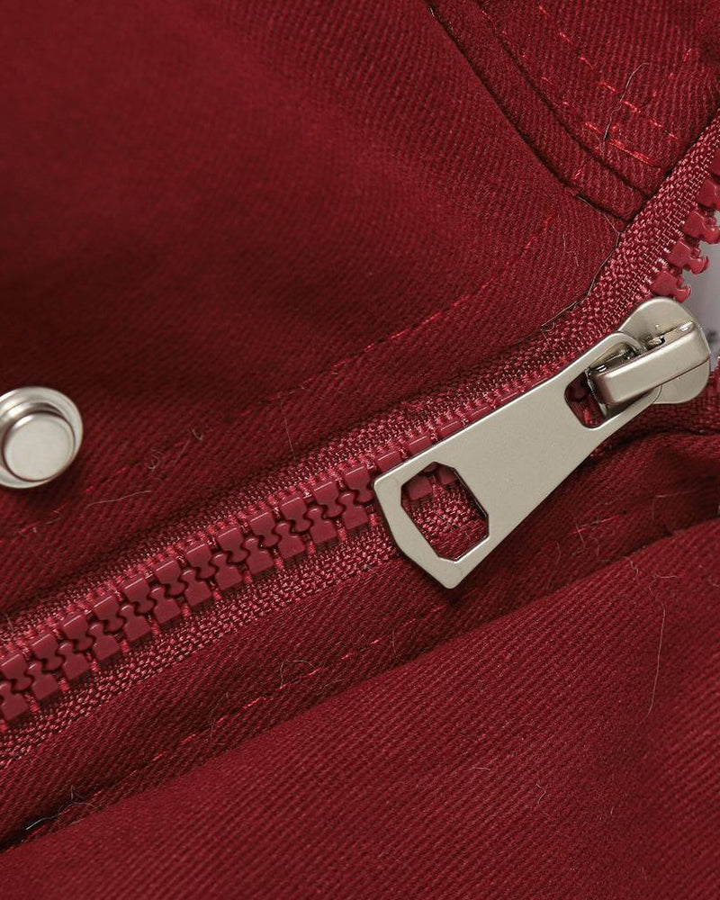 機車刺綉棉服外套