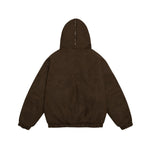 Retro hooded fur coat