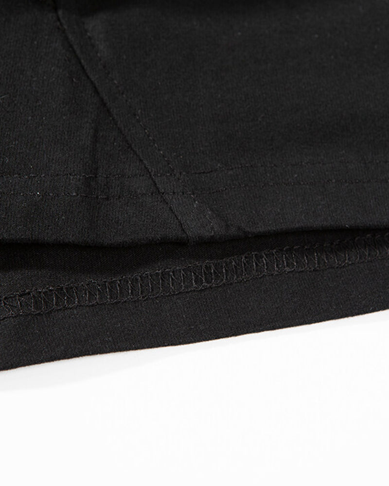 Contrast color stitching sweatshirt