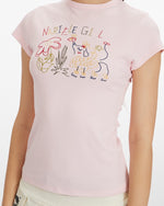 Embroidered crew neck short sleeves