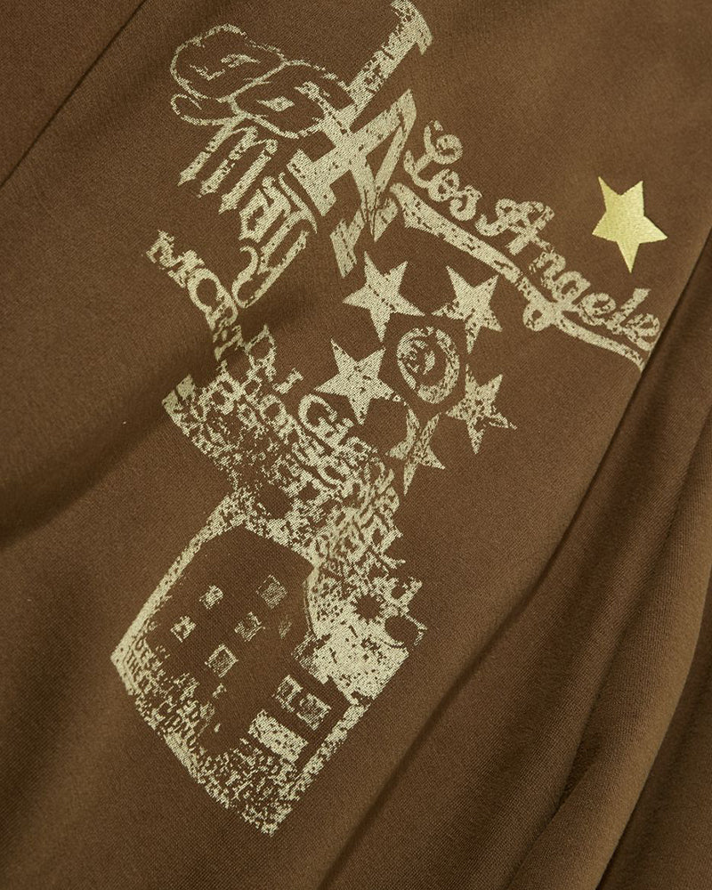 復古字母休閑褲