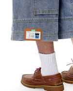 Structured Washed Capri Pants