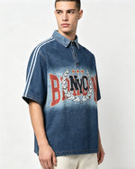 Retro washed short-sleeved shirt