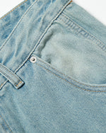 水洗直筒牛仔褲