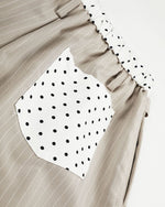 Patchwork waistband casual trousers