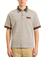 復古撞色條紋短袖