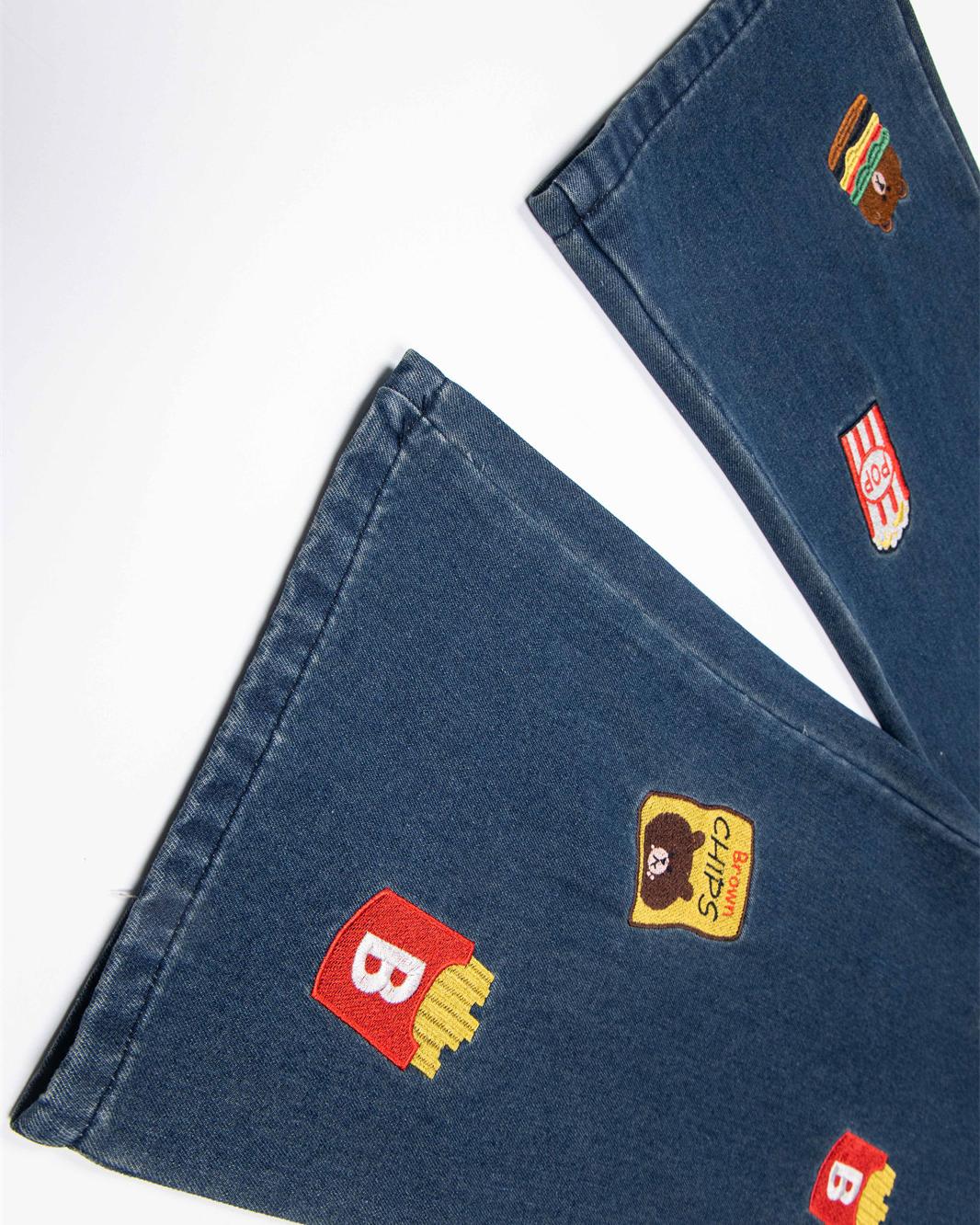 Funny cartoon denim trousers